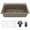 Concrete, variant on Karran Drop-In Quartz Composite 33 in. 1-Hole Single Bowl Kitchen Sink Kit in Brown