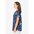 thumbnail image 4 of Woman Within Plus Size Short-Sleeve V-Neck Shirred Tee, 4 of 6