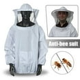 thumbnail image 4 of Professional Beekeeper , White Large Beekeeping Suit, Long Sleeve Hood Pull Over with Hat & Smock Suit Protective Professional Beekeepers for Veil, Beginner JXOM, 4 of 10