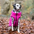 thumbnail image 2 of Hugo & Hudson Reversible Dog Puffer Jacket Coat - Pink & Grey - L55, 2 of 7