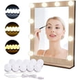thumbnail image 1 of Lámpara de espejo LED, iluminación de espejo cosmético, 10 pasos de brillo y 3 modos de color, 10 luces de espejo LED, bombillas USB Hollywood para maquillaje (espejo no incluido)…, 1 of 5