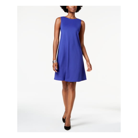 KASPER $69 Womens New 1110 Purple Knit Sleeveless A-Line Dress S B B