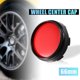 thumbnail image 2 of 66mm Diámetro 6 Clips Coche Rueda Centro Cubo Tapas con Rojo Calcomanía Negro - 4uds, 2 of 6