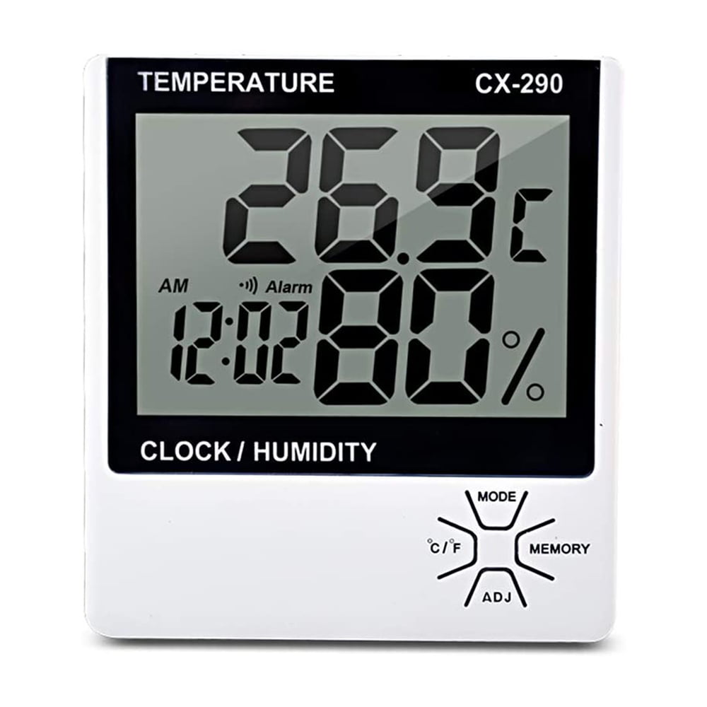Details about   Thermometer Indoor Digital LCD Hygrometer Temperature Humidity Meter Alarm Clock 