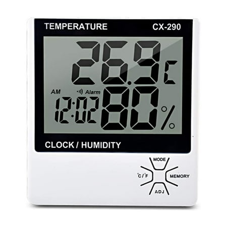 

Humidity Meter Digital LCD Hygrometer Clock Temperature Hygrometer Weather Station Clock