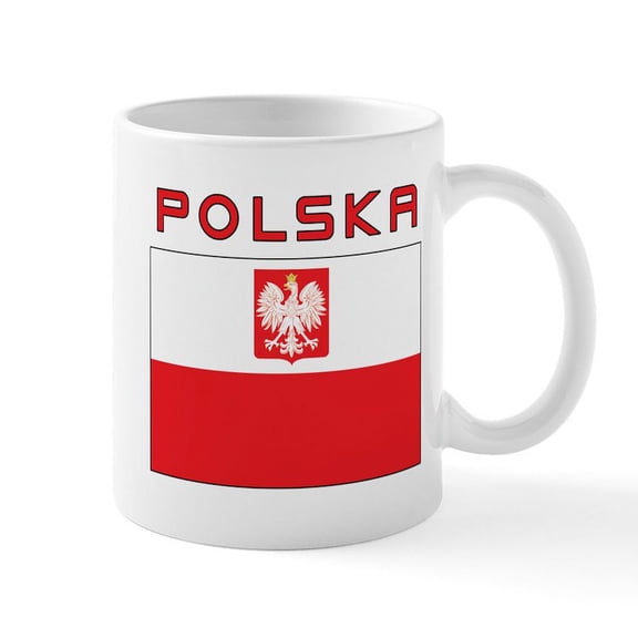 CafePress - Polish Falcon Flag With Polska Mug - 11 oz Ceramic Mug - Novelty Coffee Tea Cup
