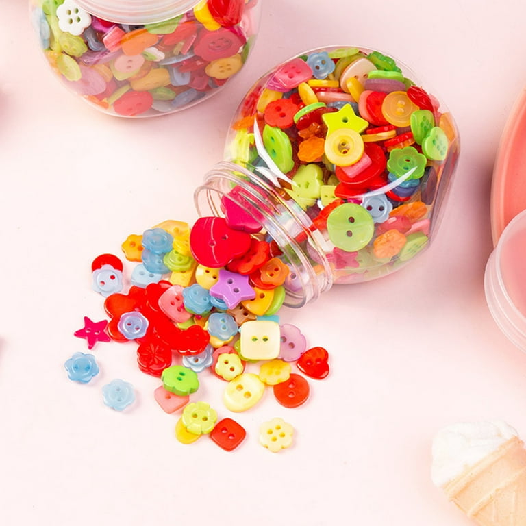 1 Bottle Colorful Mini Tiny Buttons Resin Buttons DIY Button