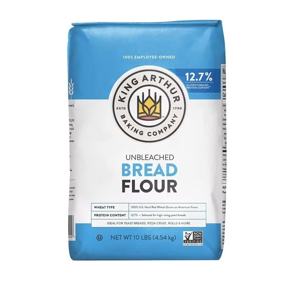 King Arthur Baking Company Non-GMO Project Verified Unbleached Bread Flour, 10 lb Bag