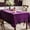 Purple, variant on Velvet Tablecloth with Decorative Ruffle 60x84 Inch Beige