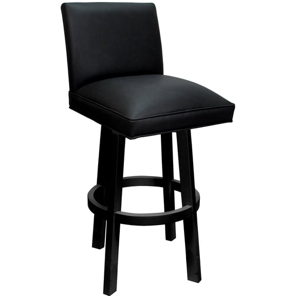 Swivel Wood Extra Tall Stool Sommerville 34" Seat - Black Vinyl - Black