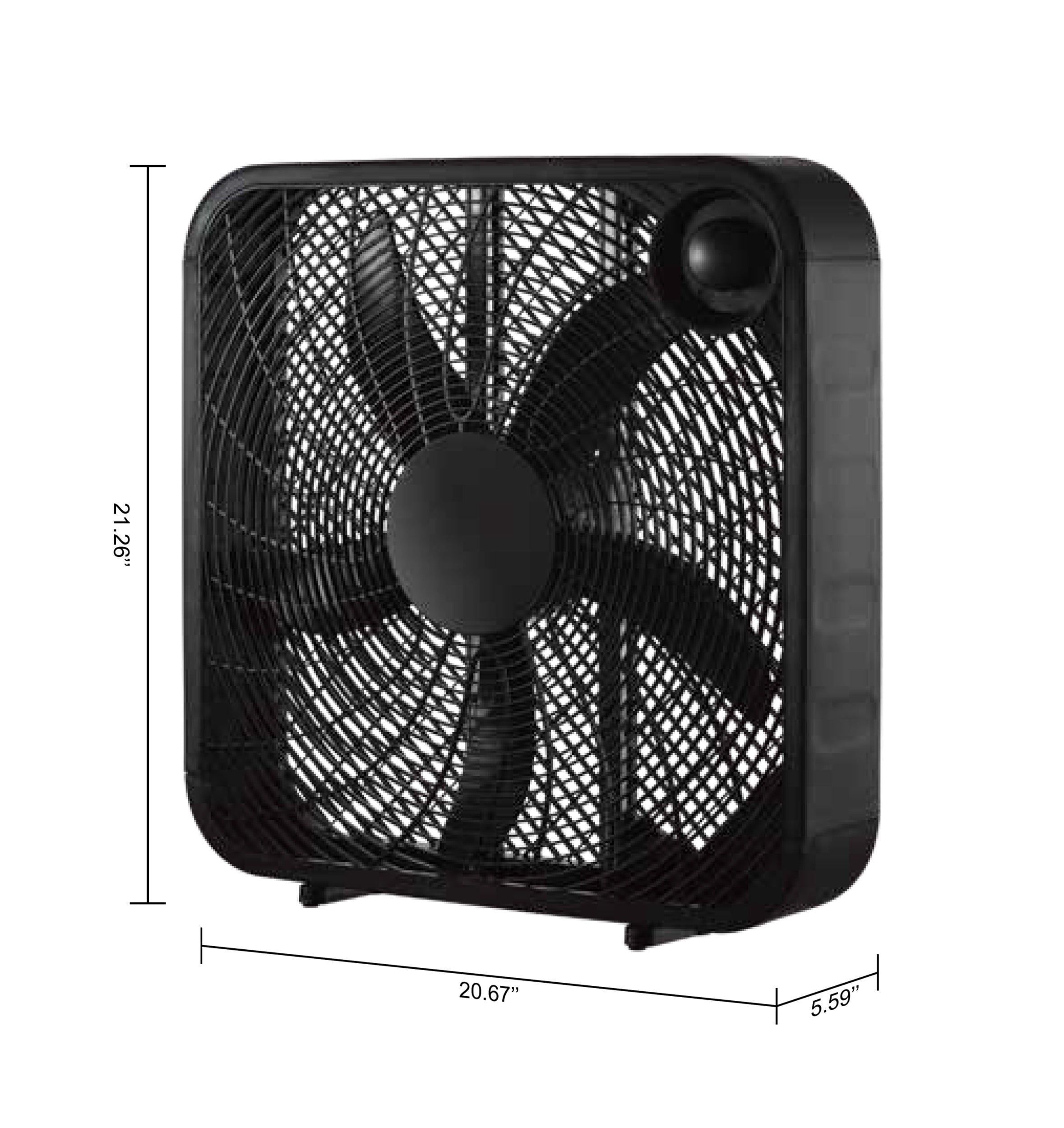 (2 pack) Mainstays Black 20-inch 3-Speed Box Fan, FB50-16HB,