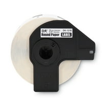 Brother Genuine DK-1218 Die-cut Round Paper Labels for Brother QL Label Printers, 0.94 in (24 mm), 1,000 Labels, DK1218