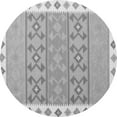 thumbnail image 1 of Ahgly Company Indoor Round Southwestern Gray Country Area Rugs, 3' Round, 1 of 1