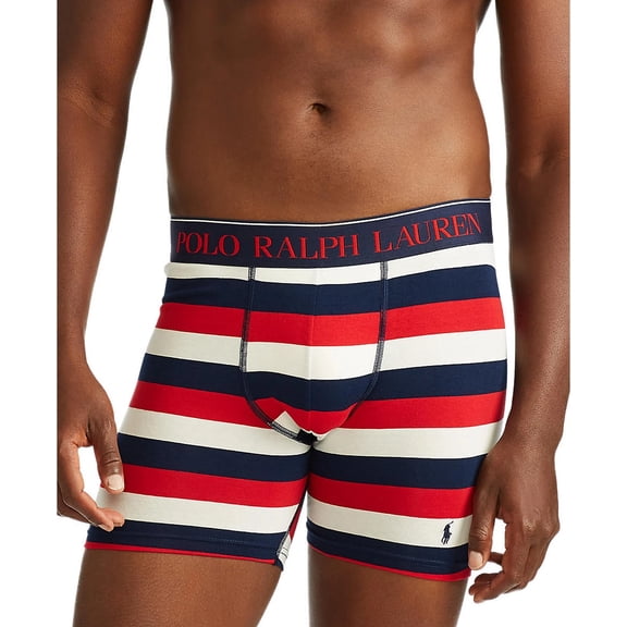 Polo Ralph Lauren RUGBY STRIPE Stretch Cotton Boxer Briefs, US Medium