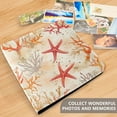 thumbnail image 4 of FORMRS 3 Ring Photo Album 4"x6" Self Adhesive Large Capacity PU Leather Cover, Orange Starfish, 4 of 8