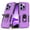 Purple, variant on For Apple iPhone 14 Pro Max (6.7") Heavy Duty Hybrid Rugged 2in1 Shockproof Protective with Magnetic Ring Stand Holder Phone Case Cover by Xpression - Black