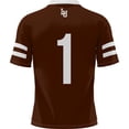 thumbnail image 3 of Men's GameDay Greats #1 Brown Lehigh Mountain Hawks Football Jersey, 3 of 4