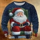 thumbnail image 1 of Sudadera sin capucha para hombre, informal, a la moda, con cuello redondo, estampado navideño, jersey de manga larga, blusa de poliéster para hombre, 1 of 3