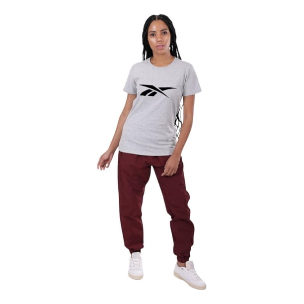 Playera Reebok Mujer Basic Cotton Classic Gris Entrenamiento gris M
