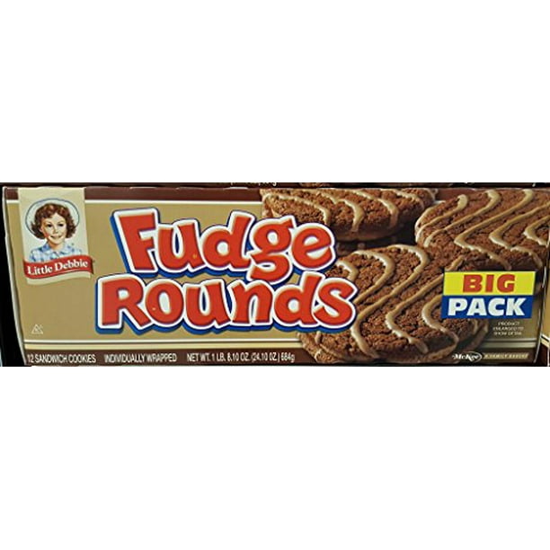 Little Debbie Big Packs 2 Boxes of Snack Cakes & Pastries (Fudge Rounds
