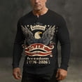 thumbnail image 5 of Usa 250th Anniversary Merchandise, 4th of July Shirts for Men Patriotic Long Sleeve Tops Eagle Print Shirt Button Up Henley Pullover, 5 of 7