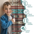 thumbnail image 3 of Blackout Kids Curtains,Brown Geometric Triangle Diamond Pattern Childrens Insulated Curtains Set Of 2,Bedroom Essentials,Toddler Room Decor 52x63in(132x160cm), 3 of 5