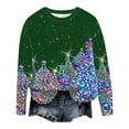 thumbnail image 5 of WEAIXIMIUNG Robe Chandail en Molleton Filles Femmes Noël Col Rond Haut Unique Imprimé Chandail en Molleton Sans Capuche, 5 of 5
