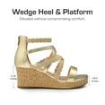 thumbnail image 2 of DREAM PAIRS Girls Wedge Sandals Flatform Open Toe Platform Sandals Flower Wedding Party for Little Kid/Big Kid, 2 of 6