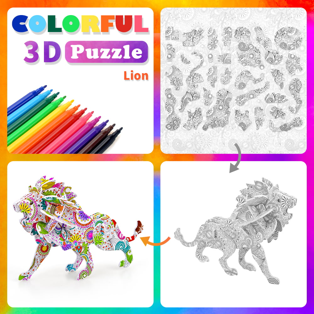 Rainbow Dreams 3D Coloring Set : Bring Images to Life - Exit9 Gift Emporium