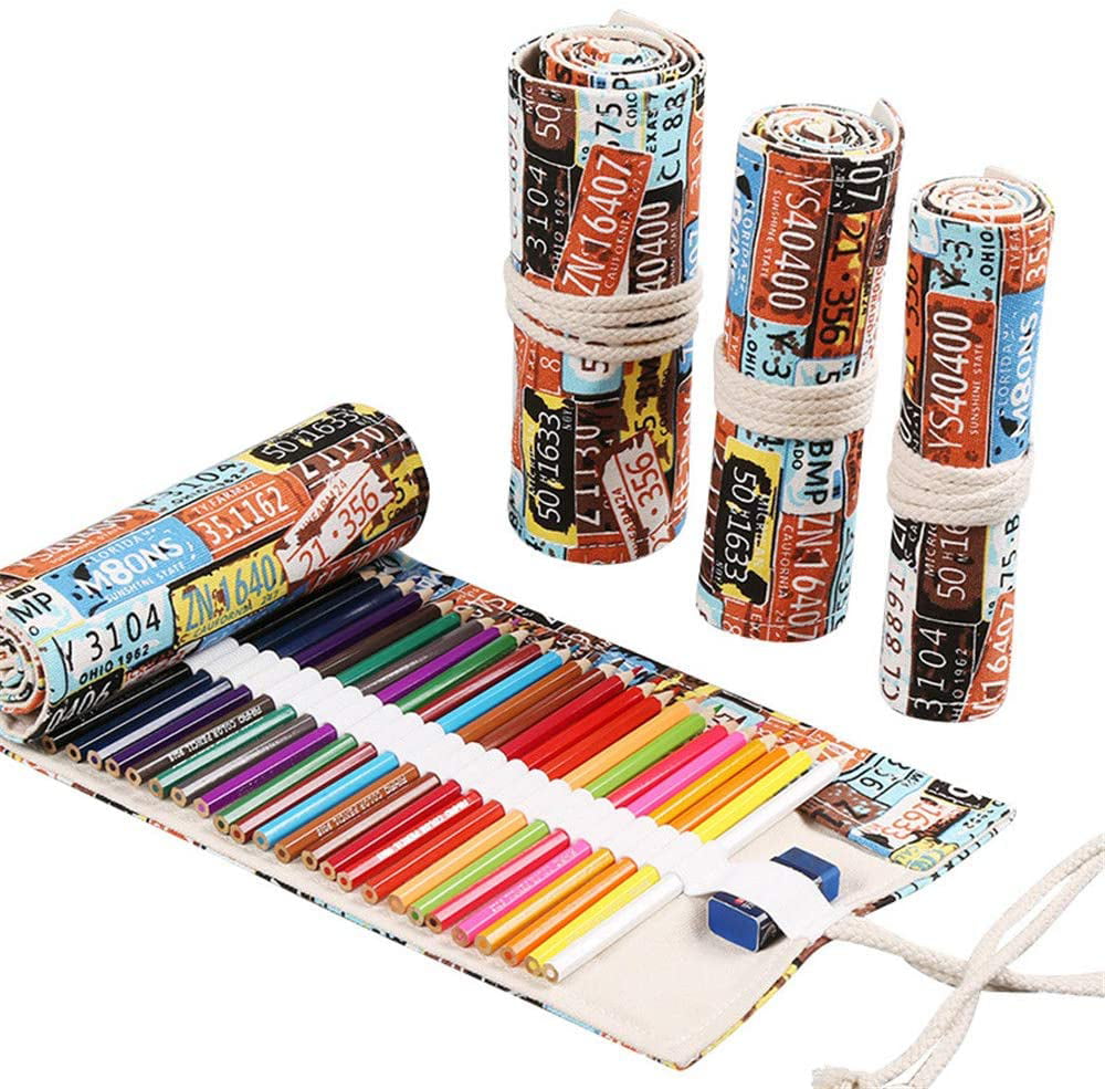 4 Layer 72 Slot Pencil Case Art Artist Pen Holder Bag Pouch Folding Storage CL 