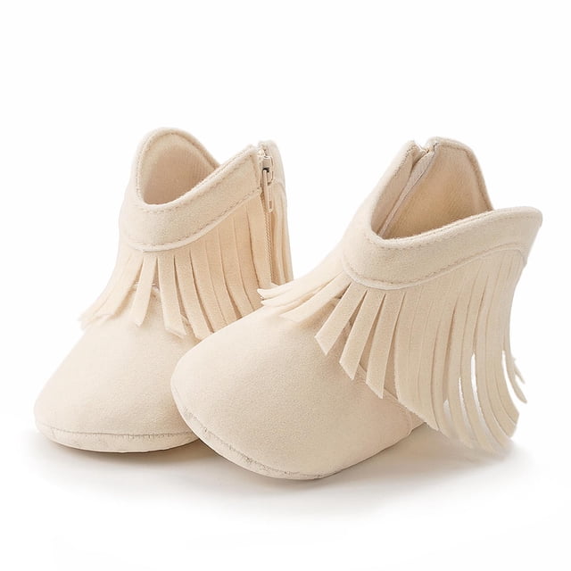 YUNAFFT Infant Booties Solid Color Tassel Warm Soft-Sole First Walkers Autumn Winter Classic Style