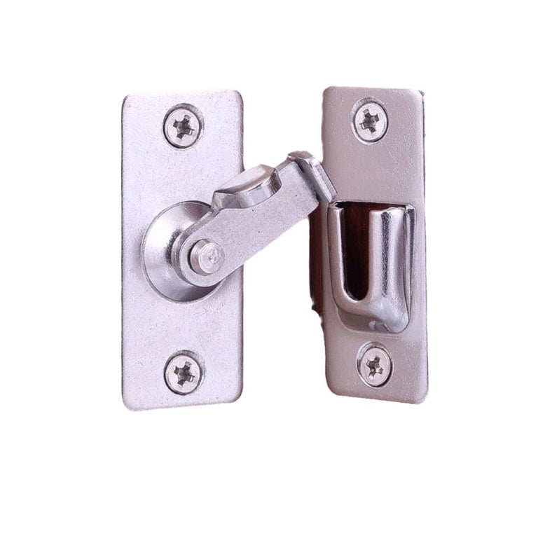 KINJOEK 4 Pack 5 Inch Stainless Steel Door Hasp Latch - 90 Degree Heavy Duty Lock For Barn Doors & Cabinets