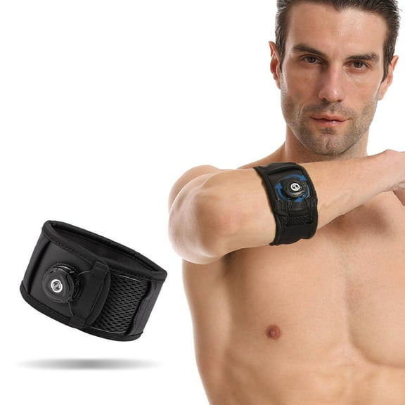 Adjustable Tennis Elbow Brace for Men and Women – Tendonitis Arm Support Strap with Dial Compression, Pain Relief for Tennis Elbow, Golfer’s Elbow & Bursitis, Breathable & Durable,  Plus Size