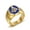 Gold color 1, variant on Hip Hop Bling Golden Color Solid 14K Yellow Gold Freemason Masonic Round Finger Rings for Men Rapper Jewelry