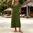 thumbnail image 2 of Horkkom Tshirt Dress Women Summer Short Sleeve Crew Neck Maxi Dresses Vacation Loose Casual Dresses with Pockets S, 2 of 9