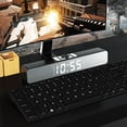 thumbnail image 1 of Electronic Gadgets Qwtwty Clock Bluetooth Speaker Long Desktop Alarm Clock Audio Mirror Clock, 1 of 9