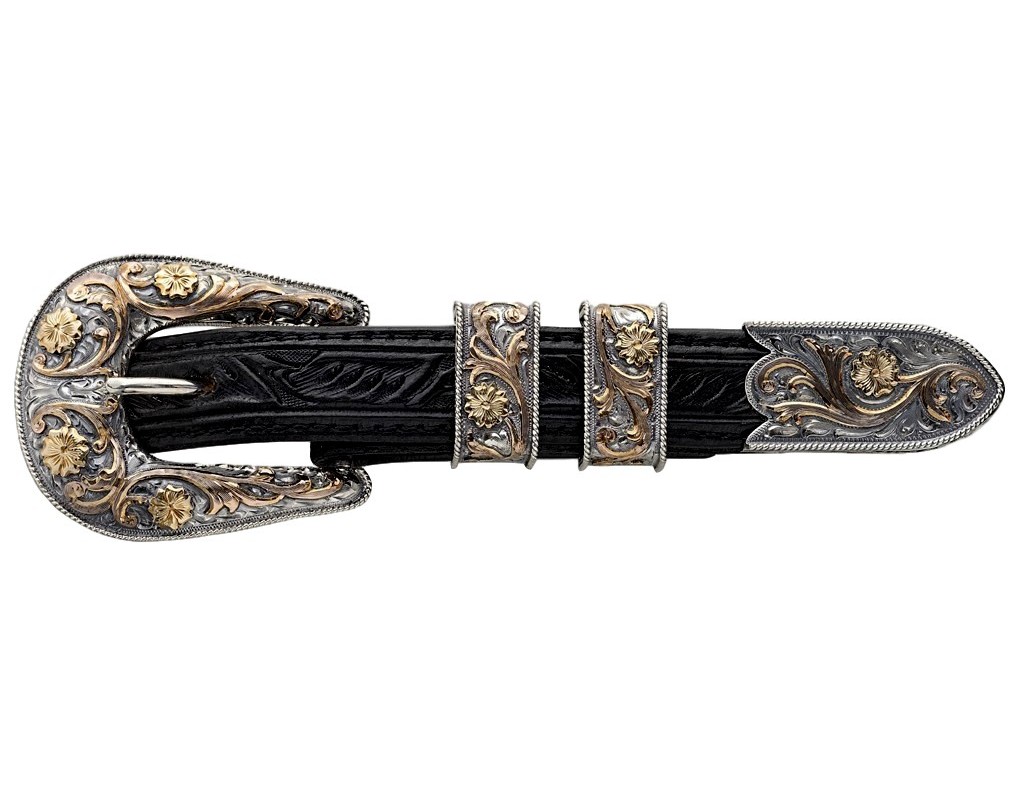 sterling silver red river d belt buckle