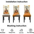 thumbnail image 3 of Thanksgiving Chair Covers Set of 6, Turkey & Pumpkin Festive Pastel Color Chairs Slipcover for Dining Room, Removable Washable Breathable Cover in The Kitchen Restaurant Holiday Decor, 3 of 6