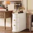 thumbnail image 6 of Fnova Solid Wood End Table with 2 Drawers, No Assembly Required, Narrow Side Tables for Living Room, Bedroom, White, 6 of 13
