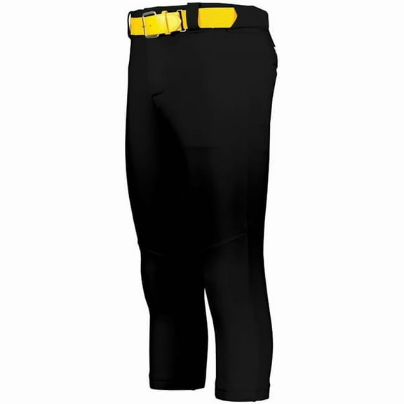 Russell R16LSX.BLK.L Ladies Flexstretch Softball Pant with Belt Loops, Black - Large