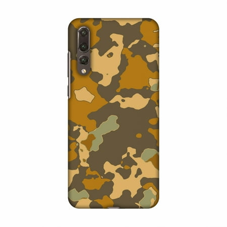 Huawei P20 Pro Case - Camou- Asda orange and bistre brown, Hard Plastic Back Cover, Slim Profile Cute Printed Designer Snap on Case with Screen Cleaning Kit