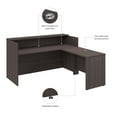 thumbnail image 5 of Arrive 72W x 72D L Shaped Reception Desk in Storm Gray - Engineered Wood, 5 of 8