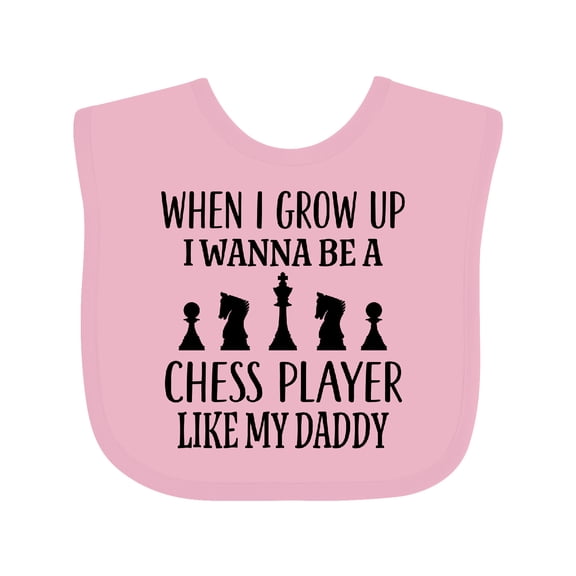 Inktastic Future Chess Player Like Daddy Boys or Girls Baby Bib