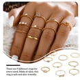 thumbnail image 4 of Qarigey Paquete de 9 anillos para mujer, juego de decoración de manos, joyería, anillos de vestir portátiles, accesorios para viajes, bodas, Ropa, zapatos y accesorios Miscelánea, 4 of 6