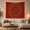 Red Sunburst, variant on Red Mandala with Floral Petals and Ornate Vines, Mystical Vintage for Meditation Lovers, Decorative Bohemian Wall Art Housewarming Gift Tapestry Wall Hanging for Yoga Room and Living Room