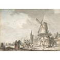 thumbnail image 2 of Hendrik Meijer 14x11 Gold Ornate Wood Frame and Double Matted Museum Art Print Titled - December (1772), 2 of 4