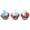 Holiday Snowflake Cupcake Decoration Rings 12 ct