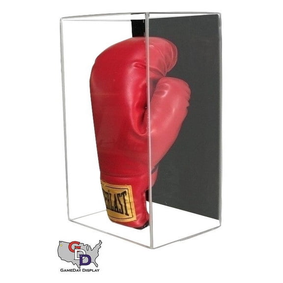 Acrylic Wall Mount Vertical Boxing Glove Display Case by GameDay Display