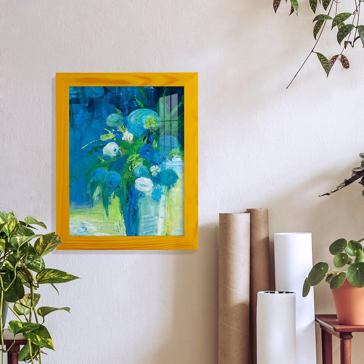 Literal Imaginings -Framed Print w/glass-Sunflower Yellow