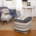 thumbnail image 2 of · REDEARTH · Tufted Pouf Ottoman with Filler Textured Storage Cube Bean Bag Pouffe Footrest for Living Room, Bedroom, Nursery, Kidsroom; 100% Cotton (17.5"X17.5"X17.5", Precis Descant Gray), 2 of 9